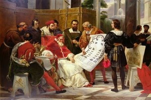 Papież Juliusz II zleca Bramantemu, Michałowi Aniołowi i Rafaelowi budowę Watykanu i kościoła św. Piotra, 1827 (detal z 157491)