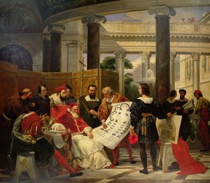 Papież Juliusz II nakazuje Bramantemu, Michałowi Aniołowi i Rafałowi budowę Watykanu i Bazyliki św. Piotra, 1827 r. (patrz także 157492)