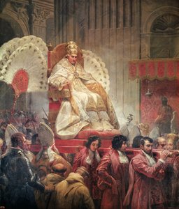 Papież Pius VIII (1761-1830) w Bazylice św. Piotra na Sedia Gestatoria, 1829 (patrz także 182515) autorstwa Emile Jean Horace Vernet