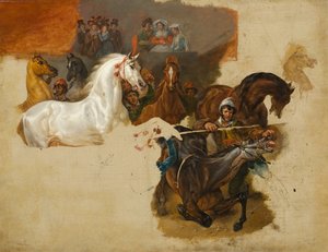 Wyścig koni bez jeźdźców, ok. 1820