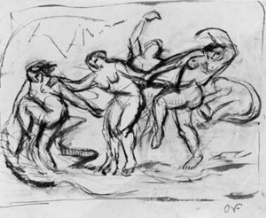 Kompozycja figury z kąpiącymi się i tańczącymi kobietami. autorstwa Emile Othon Friesz