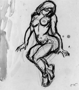 Siedząca modelka, zwrócona w lewo. autorstwa Emile Othon Friesz
