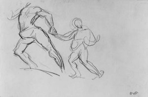 Dwie postacie w ruchu. autorstwa Emile Othon Friesz