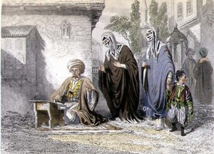 Publicystka, z „Konstantynopola i Morza Czarnego”, grawerowana przez braci Rouergue autorstwa Emile and Rouergue Adolphe Rouergue