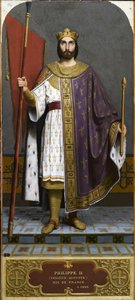Król Francji Filip II 1165-1223, lata 40. XIX wieku.