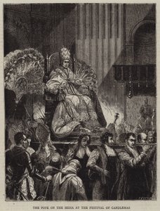 Papież o Sedia na Święcie Świec Candle autorstwa Emile Theodore Therond