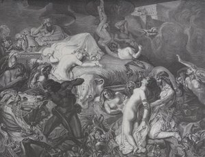 Sardanapalus, z Le Monde Illustré, 16 maja 1874. autorstwa Emile Thomas