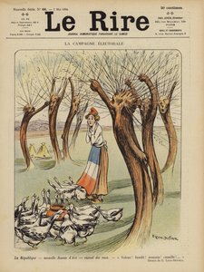 Kampania wyborcza. Ilustracja do Le Rire autorstwa Emilien Leon Jean Dufour