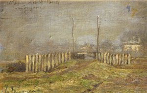 Wieś w Lombardii, autorstwa Emilio Longoni (1859-1932).