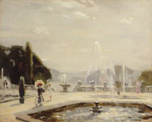 Fontanna (olej na płótnie) autorstwa Emily G. Court