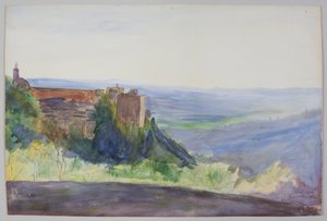 Alhambra, ok. 1900 r. Ołówek i akwarela