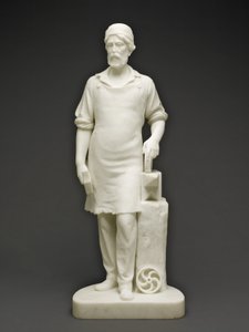 Maszynista, c.1859 (marmur) autorstwa Emma Stebbins