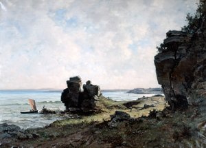 Piękny poranek na wybrzeżu Bretanii, 1882 r. autorstwa Emmanuel Lansyer