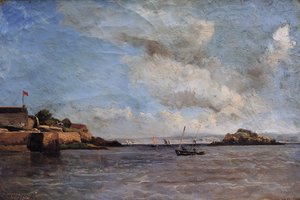 Douarnenez, marine, sierpień 1865 (olej na płótnie)