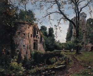 Bastion des Ormes, wnętrze Château de Clisson autorstwa Emmanuel Lansyer