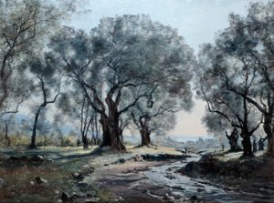 Górski potok Vallonet, 1892 autorstwa Emmanuel Lansyer