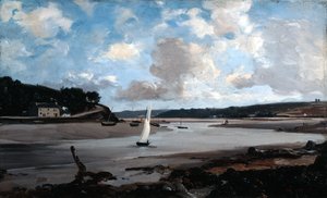 Rzeka podczas przypływu, 1874. autorstwa Emmanuel Lansyer