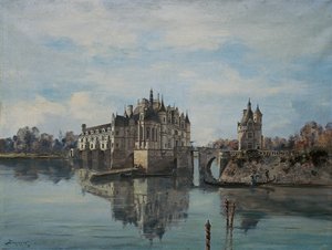 Zamek Chenonceau, sierpień 1891 (olej na płótnie)