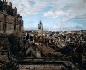 Widok z tarasu zamku Loches, 1884
