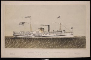Parowiec New York z Filadelfii... H W Chisholm, dowódca... autorstwa Endicott Endicott