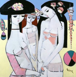 Bovy, Łódka i piłka, 2008 (olej na płótnie)