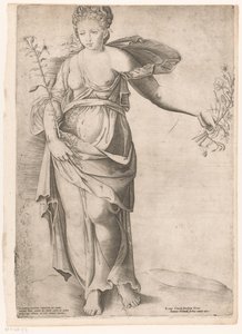 Flora Prozerpiny Mirror of Roman Magnificence (tytuł serii) autorstwa Enea Vico (attributed to)