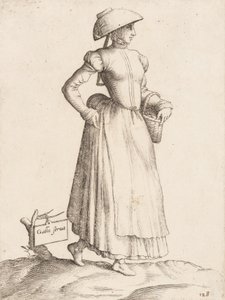 Talerz kostiumowy: Galla Serva, ca. 1557-58. autorstwa Enea Vico