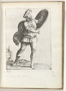 Hiszpański krijgsman ca. 1550 Postawy różnych narodów naszych czasów (tytuł serii) autorstwa Enea Vico