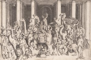 Indyjski triumf Bachusa, ca. 1542. autorstwa Enea Vico.