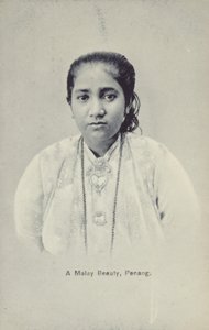 Malajska piękność, Penang (zdjęcie czarno-białe) autorstwa English Photographer