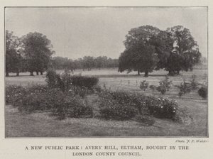 Nowy park publiczny, Avery Hill, Eltham, zakupiony przez London County Council autorstwa English Photographer