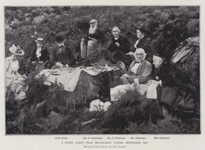 Piknik pod zamkiem Blackcraig, wrzesień 1893 autorstwa English Photographer