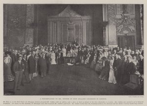 Prezentacja dla pana Seddona przez kolonistów nowozelandzkich w Londynie autorstwa English Photographer