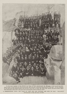 Wspomnienie, JKW Książę Yorku oraz Oficerowie i Ludzie HMS Melampus autorstwa English Photographer