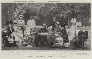 Przyjęcie rodziny królewskiej w Osborne, sierpień 1898 r autorstwa English Photographer