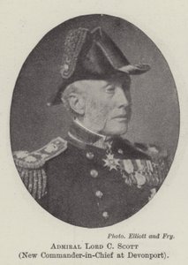 Admirał Lord C Scott, nowy głównodowodzący w Devonport autorstwa English Photographer
