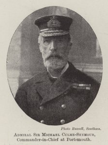 Admirał Sir Michael Culme-Seymour, dowódca naczelny w Portsmouth