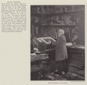 Adolf Menzel w swojej pracowni autorstwa English Photographer