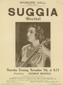 Reklama recitalu Suggii w Wigmore Hall autorstwa English Photographer