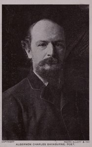 Algernon Charles Swinburne (1837-1909), angielski poeta i dramaturg autorstwa English Photographer