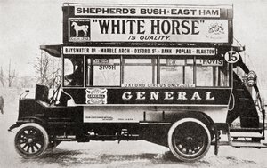 omnibus, ok. 1910, z „Historii dwudziestu pięciu lat”, wydanej w 1935 r. autorstwa English Photographer