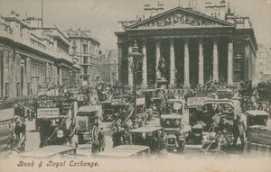Bank i Royal Exchange, Londyn autorstwa English Photographer