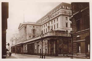 Bank of England, Londyn (zdjęcie czarno-białe) autorstwa English Photographer