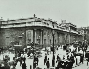 Bank of England, Threadneedle Street, City of London, 1890 autorstwa English Photographer