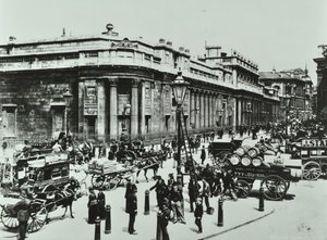 Bank of England, Threadneedle Street, City of London, 1890 autorstwa English Photographer
