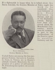 Baron Iswolski, rosyjski minister w Tokio autorstwa English Photographer