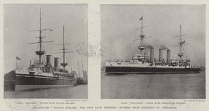 Belleville kontra szkockie kotły, wyścig testowy między krążownikami od Spithead do Gibraltaru autorstwa English Photographer