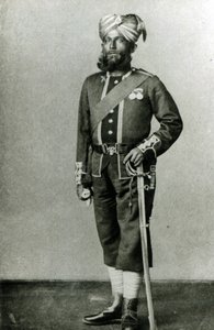 Bengalski piechur, ok. 1900 (b/w zdjęcie) autorstwa English Photographer