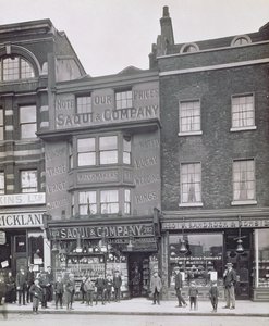 Bishopsgate, z Historic London Buildings autorstwa Alfreda i Johna Bool (f.1850-1900) oraz Henry