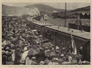 Boer Reinforcements, Pretoria Town Commando wyrusza na front autorstwa English Photographer